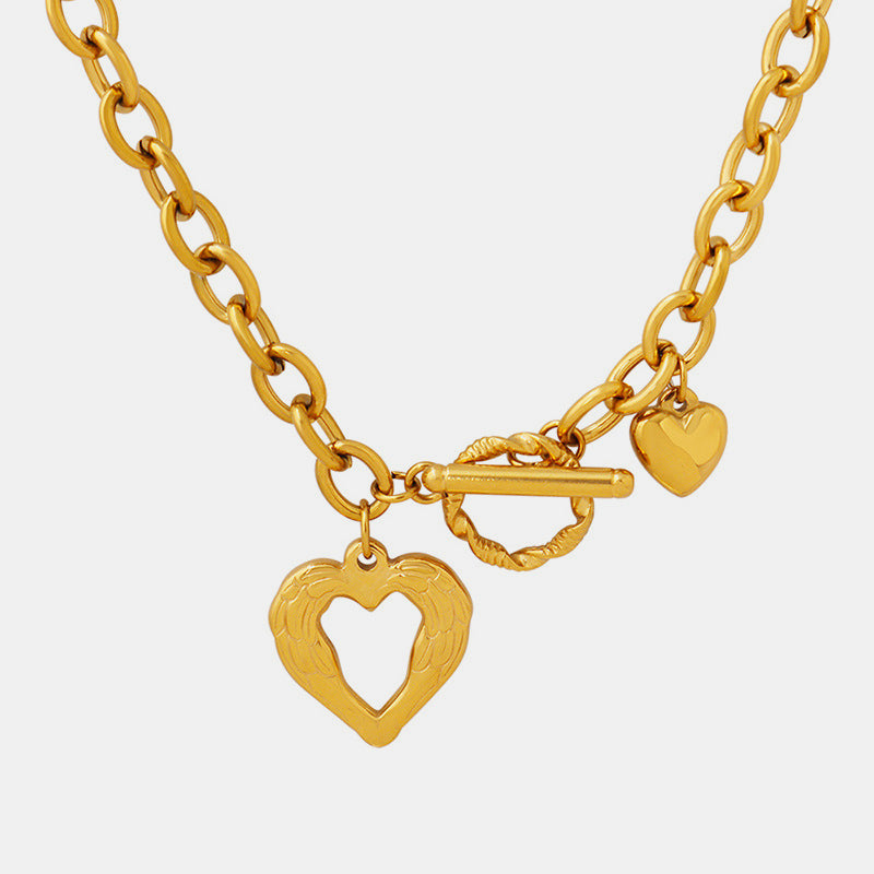 Titanium Steel Heart Pendant Necklace Titanium Steel Heart Pendant Necklace